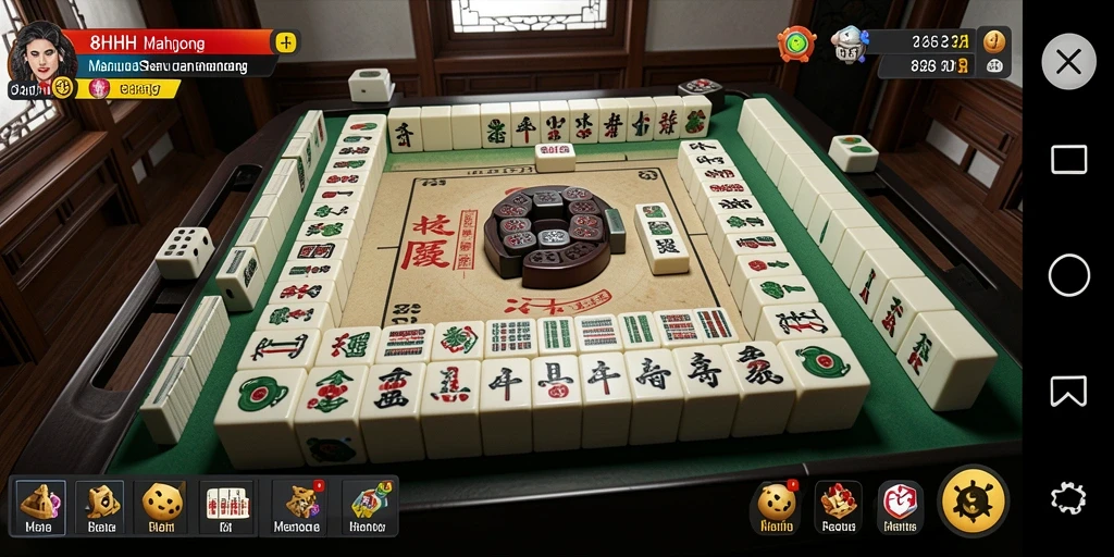 Screenshot gameplay Mahjong di 8HHH yang menarik dan penuh tantangan.