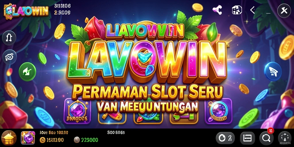 Tampilan gameplay seru dari LAVOWIN saat berputar untuk jackpot.