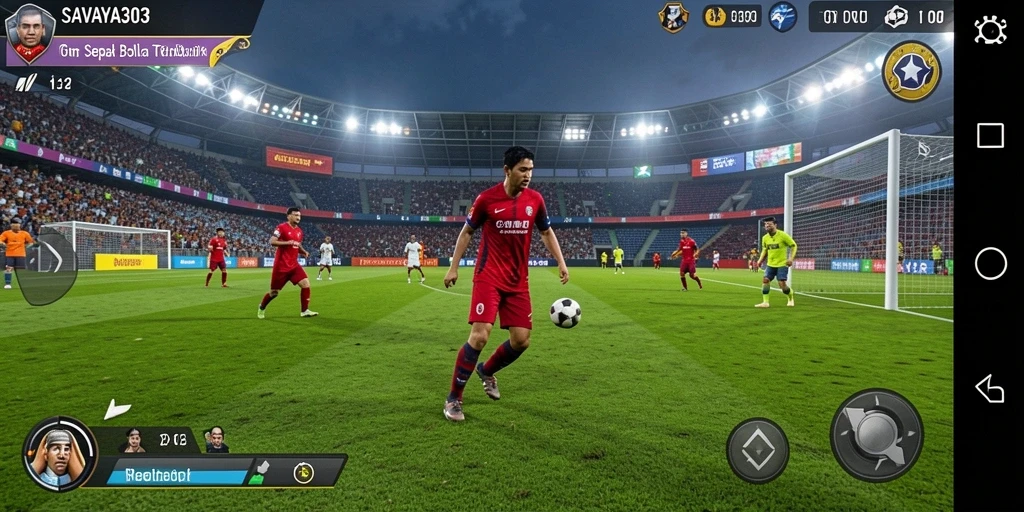 Tampilan gameplay menarik dari SAVAYA303 yang menampilkan aksi sepak bola terbaik.