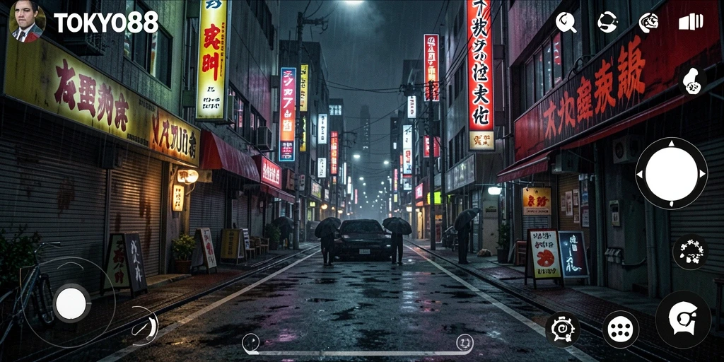 Tampilan gameplay menegangkan di dunia TOKYO88.