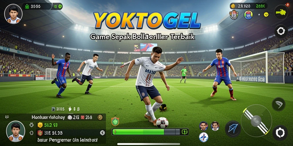 Tampilan gameplay menarik YOKTOGEL yang menghadirkan suasana sepak bola.