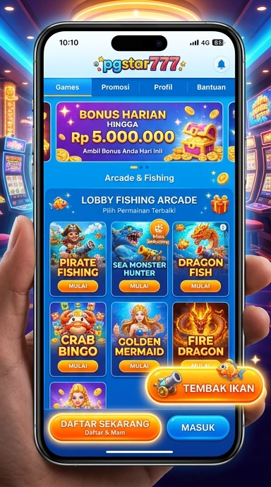 Tampilan antarmuka pgstar777 yang sederhana dan mudah digunakan.
